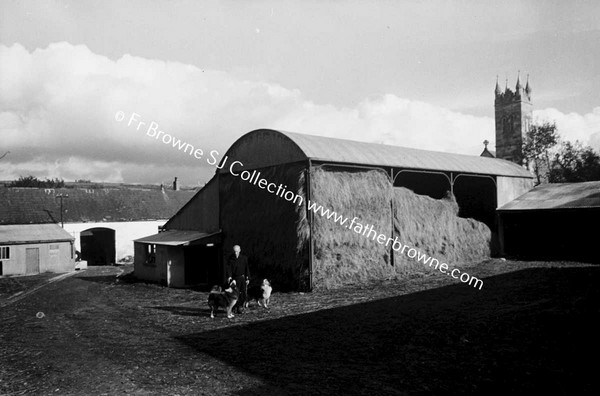 ST MARYS ABBEY (CISTERCIAN NUNS)  FARM YARD  BROTHER LUKE O'CIST AND HIS COLLIES